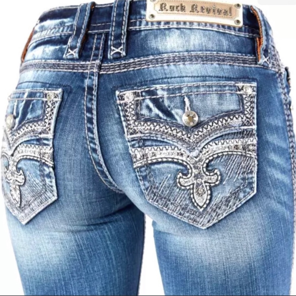 ROCK REVIVAL JEANS 26 | Celinda | NWOT | cuff and wear as capris - Picture 10 of 11